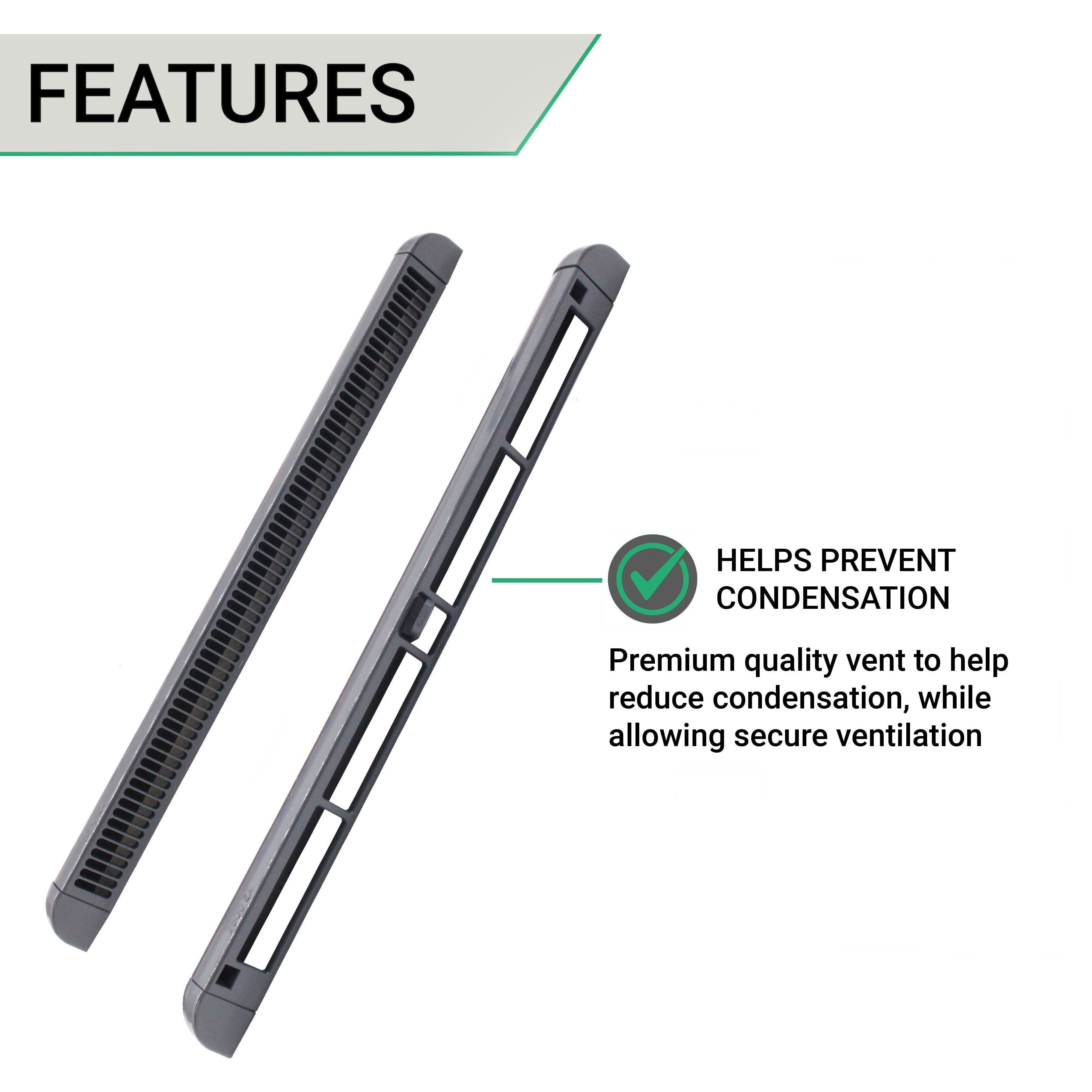 Trickle Window Slot Vent Set Inside & Out - 300mm - 2328mm²EA - Anthracite Grey - Pack of 10 - Image 4