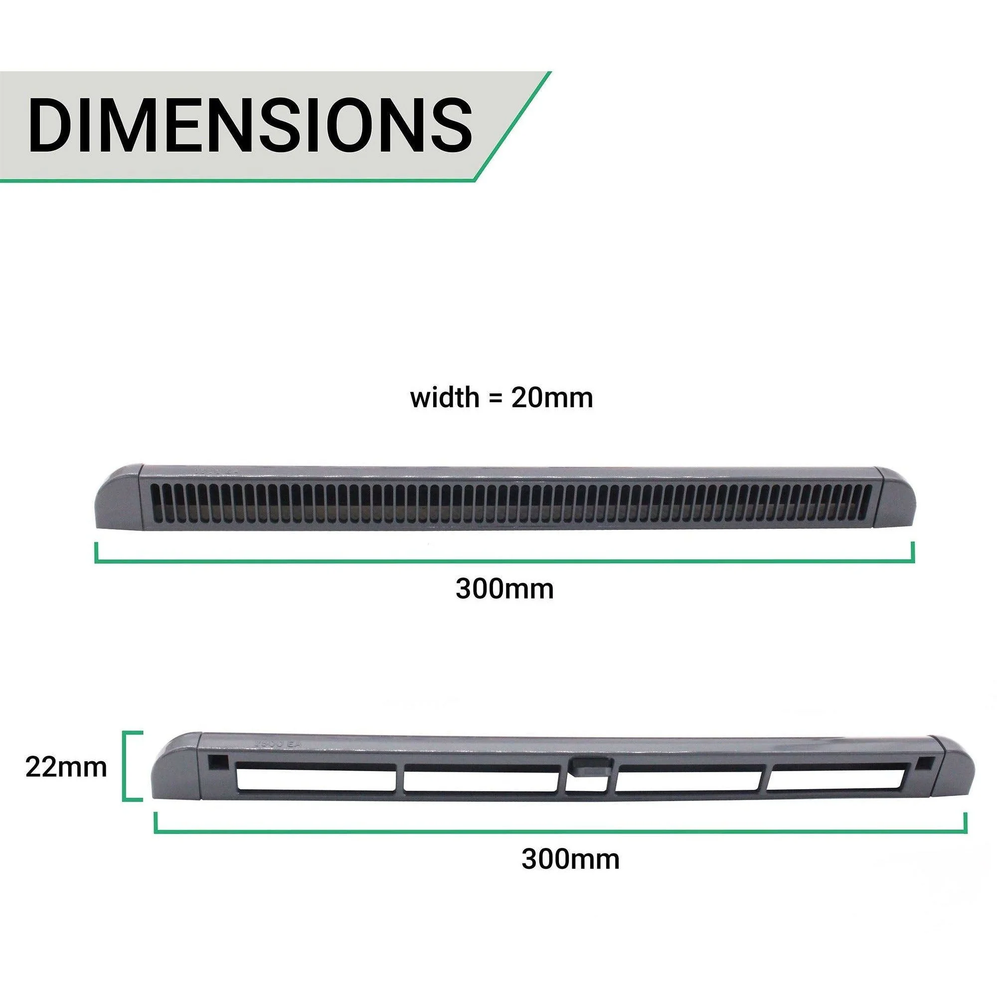 Trickle Window Slot Vent Set Inside & Out - 300mm - 2328mm²EA - Anthracite Grey - Pack of 10 - Image 5