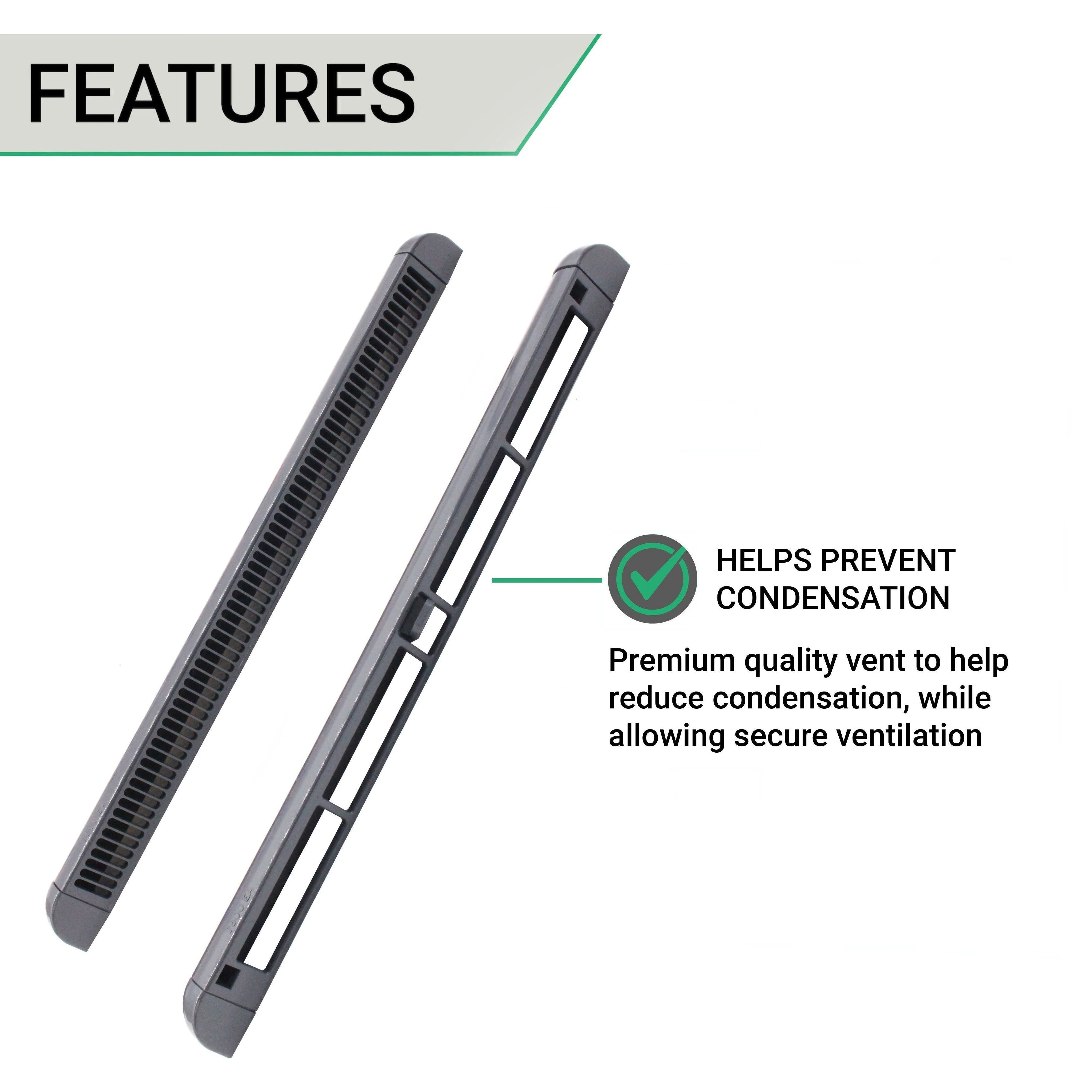 Trickle Window Slot Vent Set Inside & Out - 400mm - 3180mm²EA - Anthracite Grey - Pack of 10 - Image 3