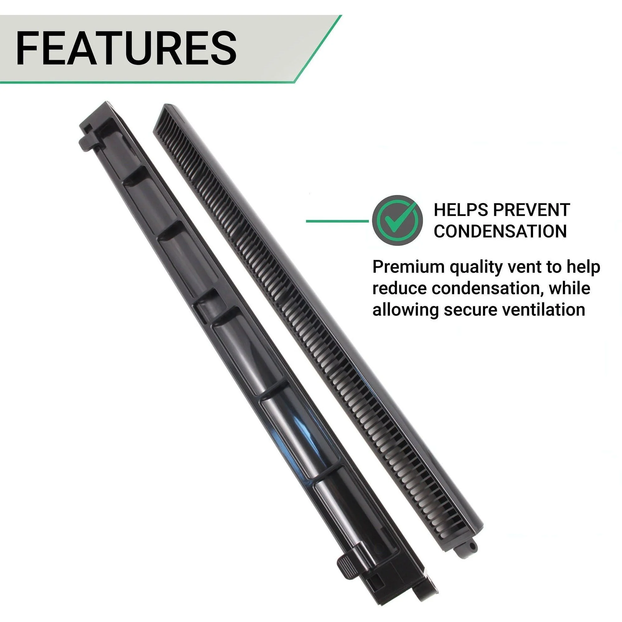 Trickle Window Slot Vent Set Inside & Out - 415mm - 4191mm²EA - Black - Pack of 50 - Image 4