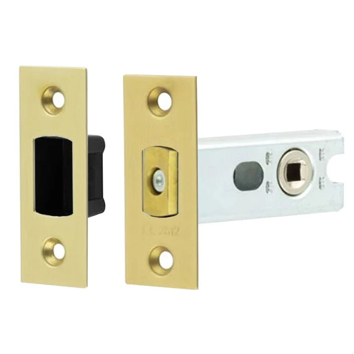 Tubular Bathroom Deadbolt - 2.5 inch / 64mm Case - 44mm Backset - Satin Brass