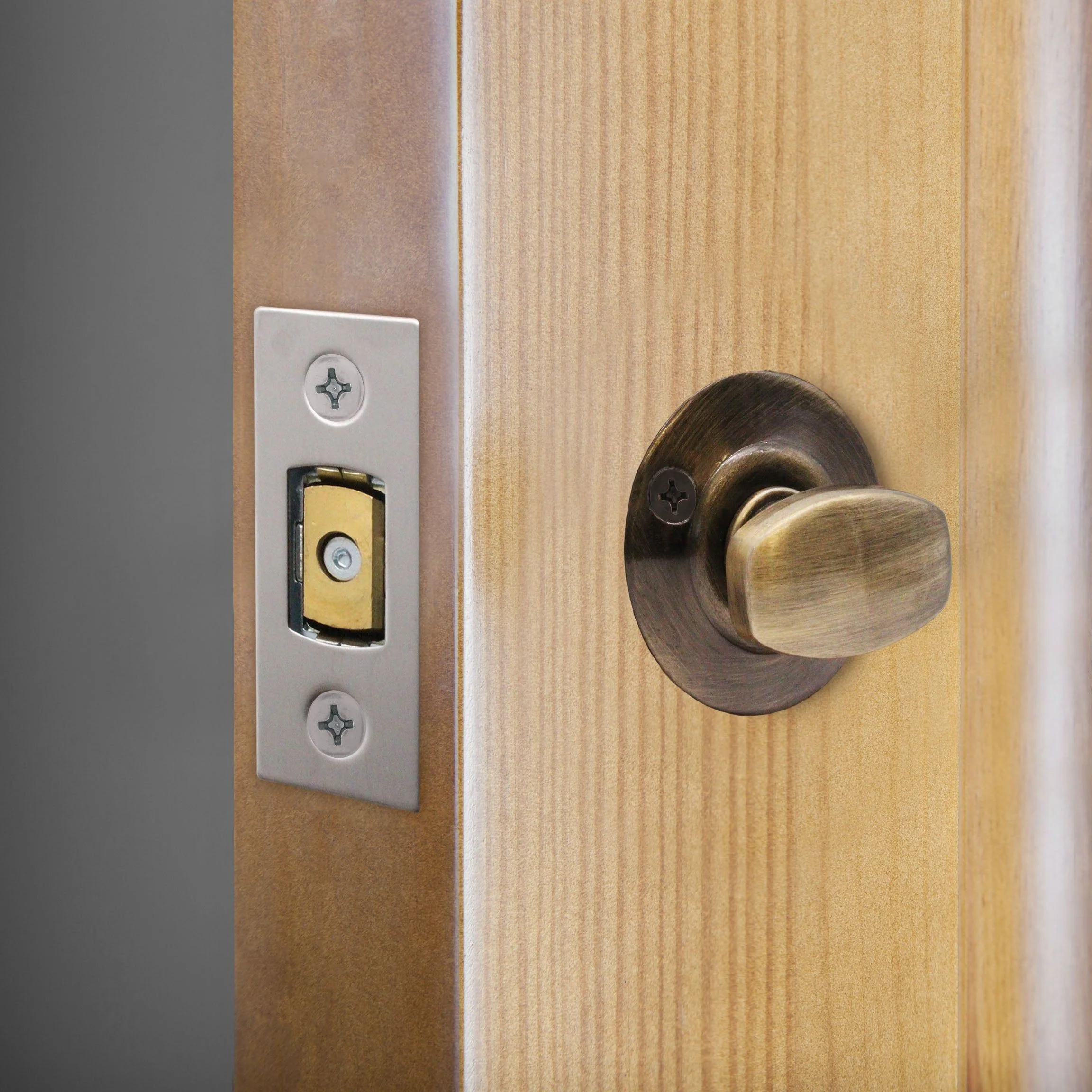 4 inch/101mm Tubular Bathroom Deadbolt - 82mm Backset - Satin Stainless Steel - Image 5