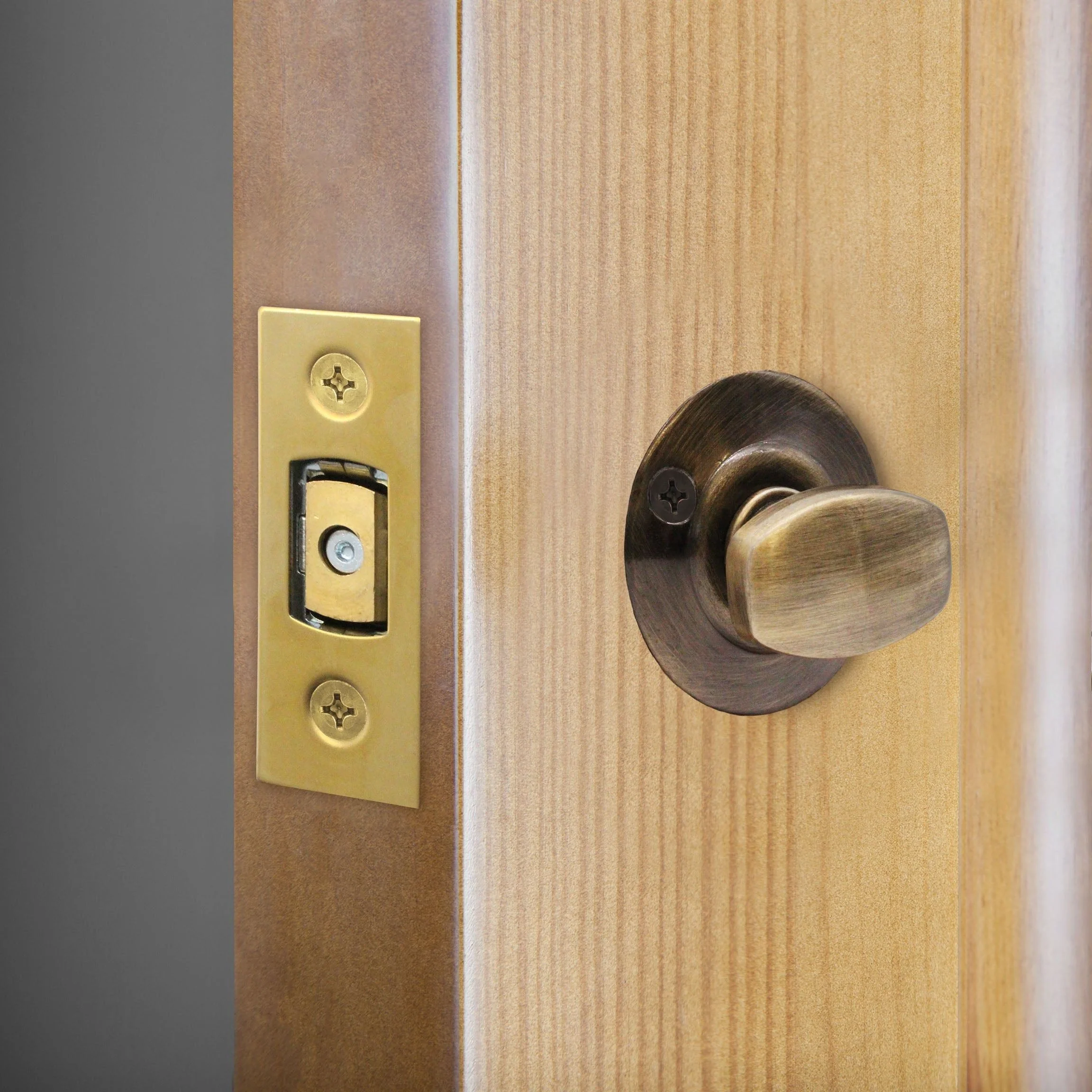 3 inch/76mm Tubular Bathroom Deadbolt - 57mm Backset - Polished Brass - Image 6