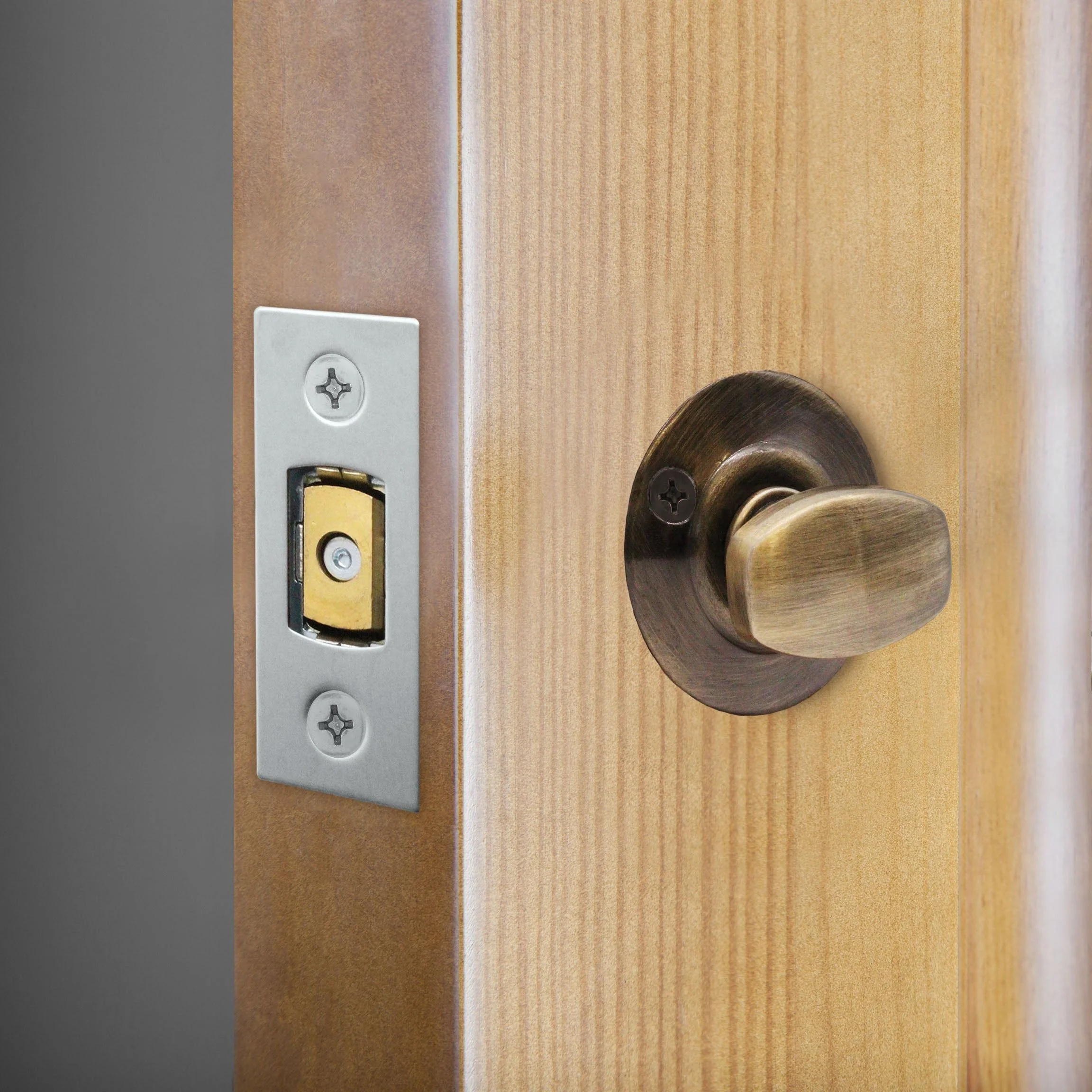 3 inch/76mm Tubular Bathroom Deadbolt - 57mm Backset - Polished Chrome - Image 6