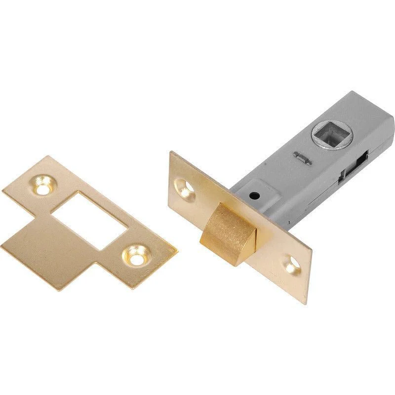 2.5 inch/64mm Economy Tubular Latch - 44m Backset - Brass