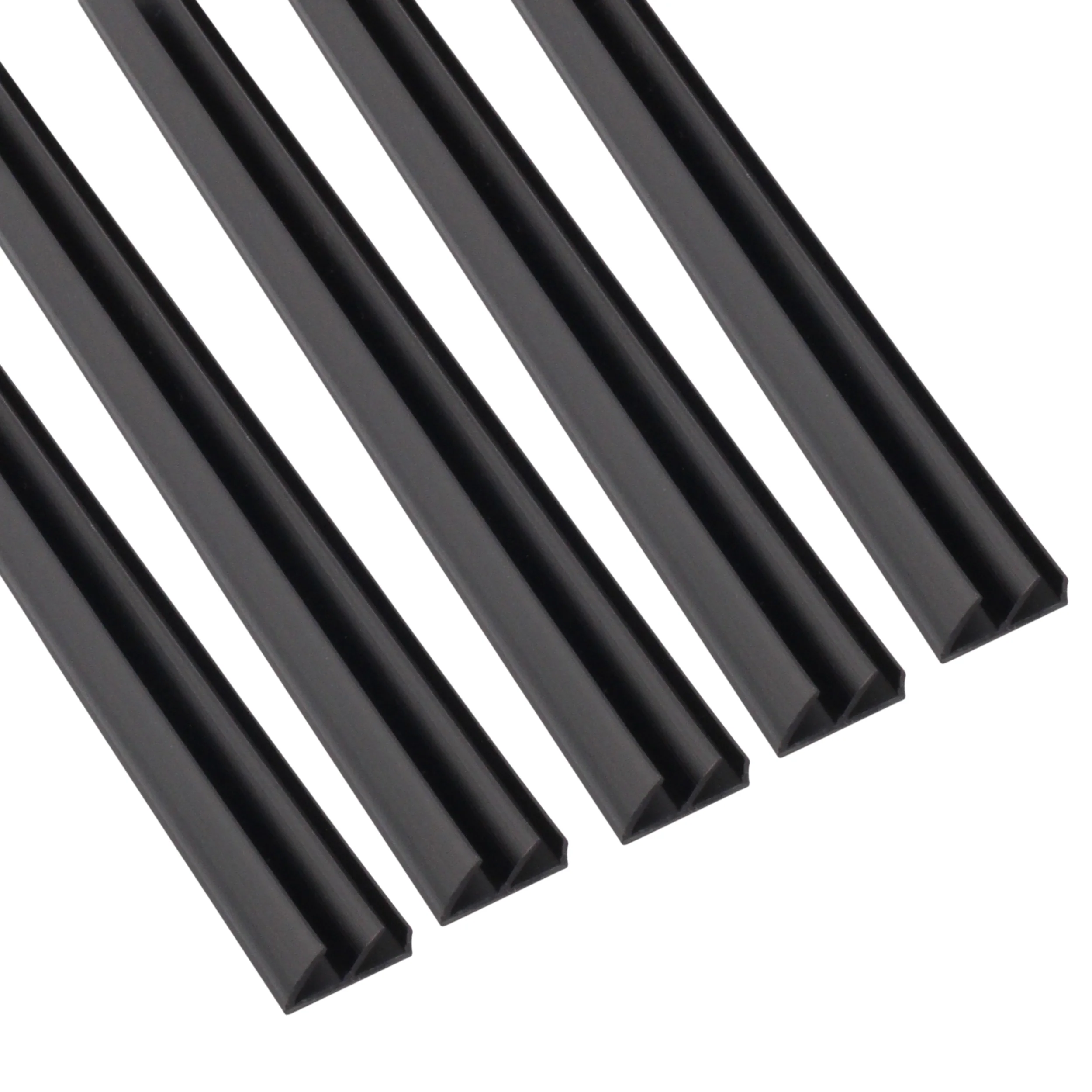 Twin Flipper Self Adhesive Acoustic Seal - 11 x 5mm x 2100mm - Black - Pack 5