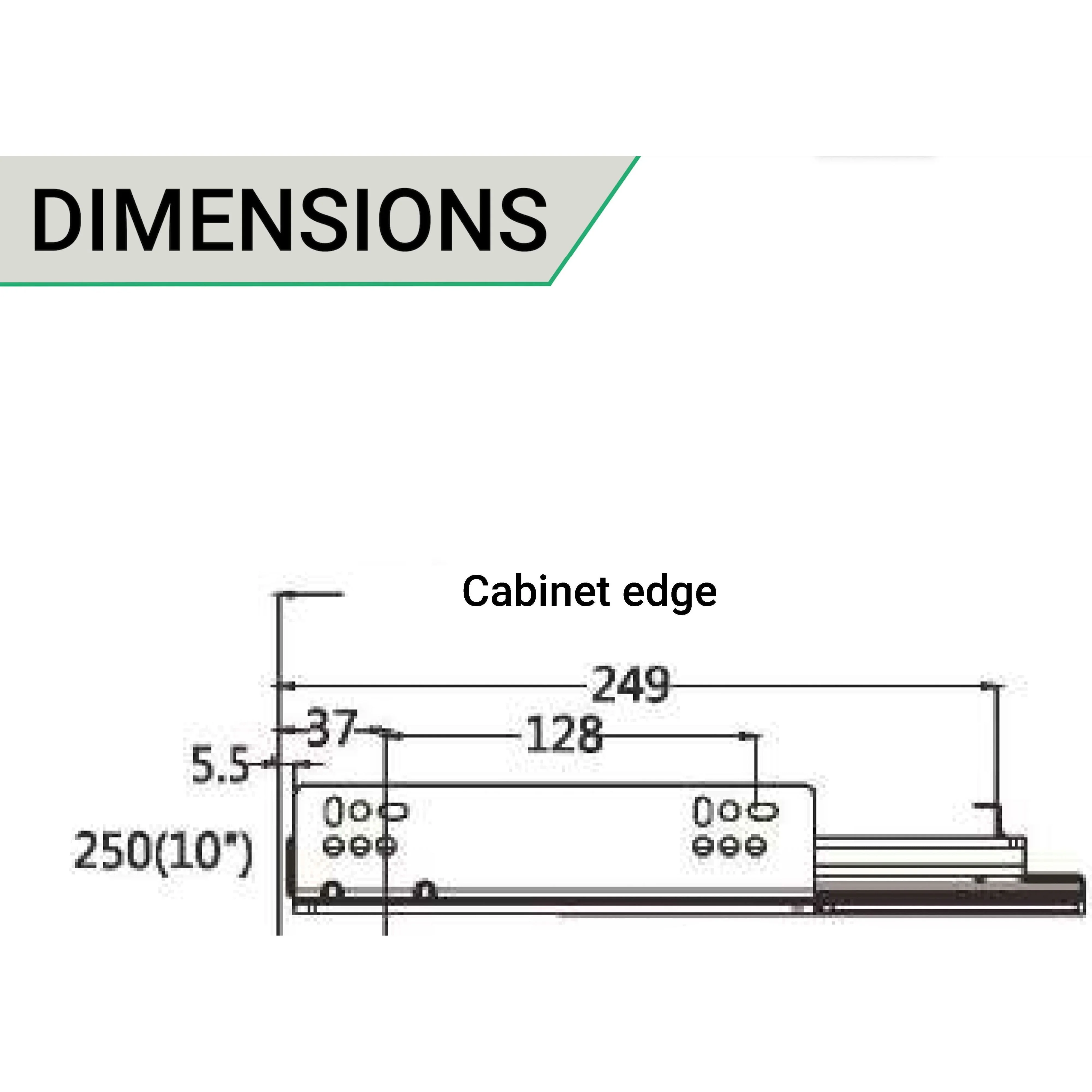 Soft Close Concealed Undermount Drawer Runners Double Extension 30kg Max 250mm - Image 4
