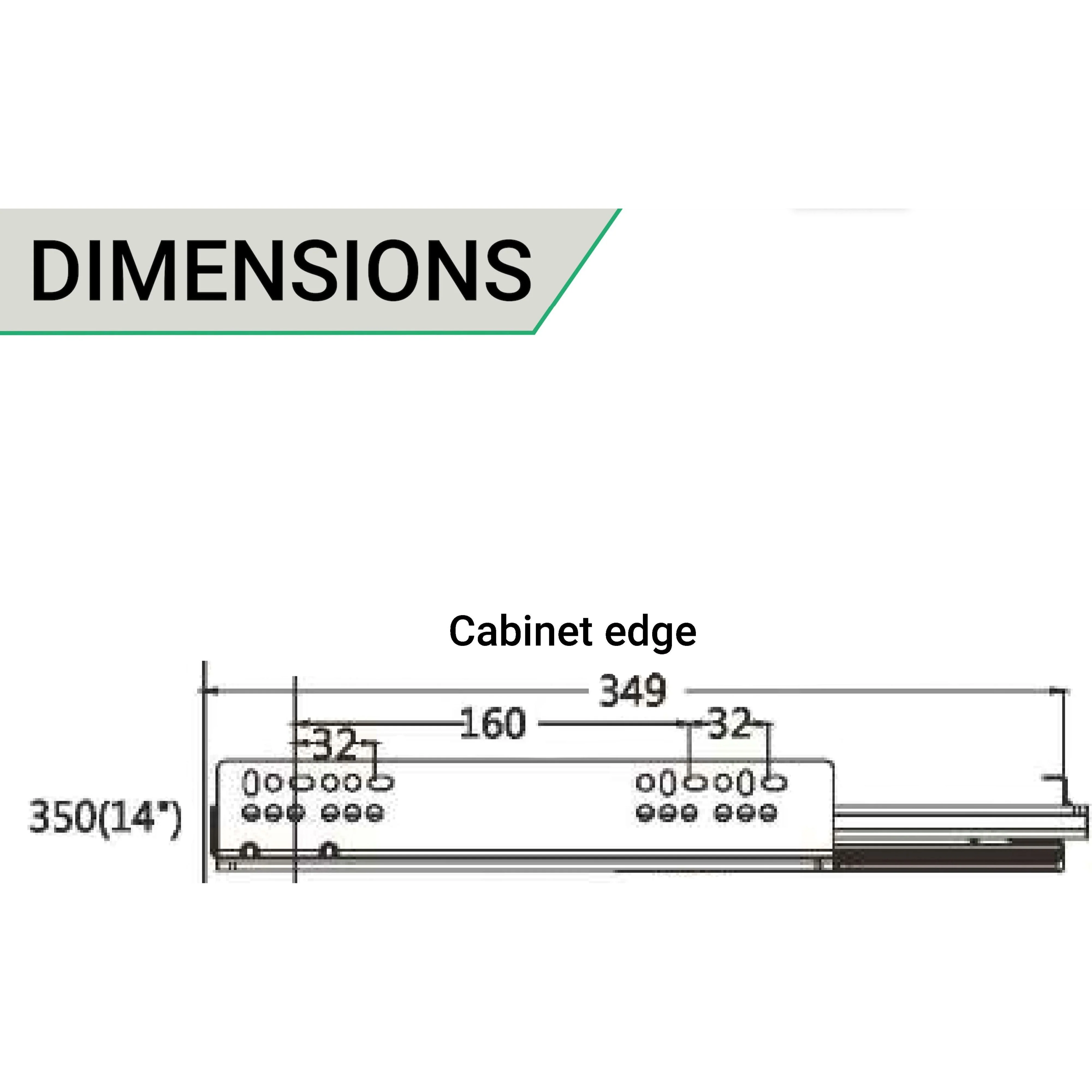 Soft Close Concealed Undermount Drawer Runners Double Extension 30kg Max 350mm - Image 4