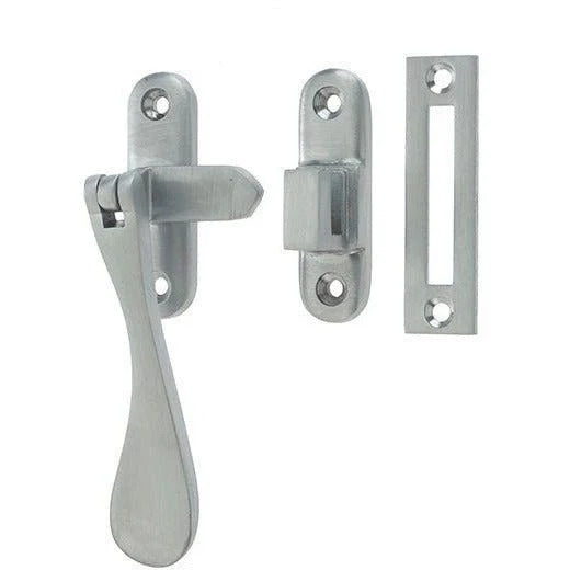 Victorian Casement Window Fastener  - 124x19mm - Satin Chrome