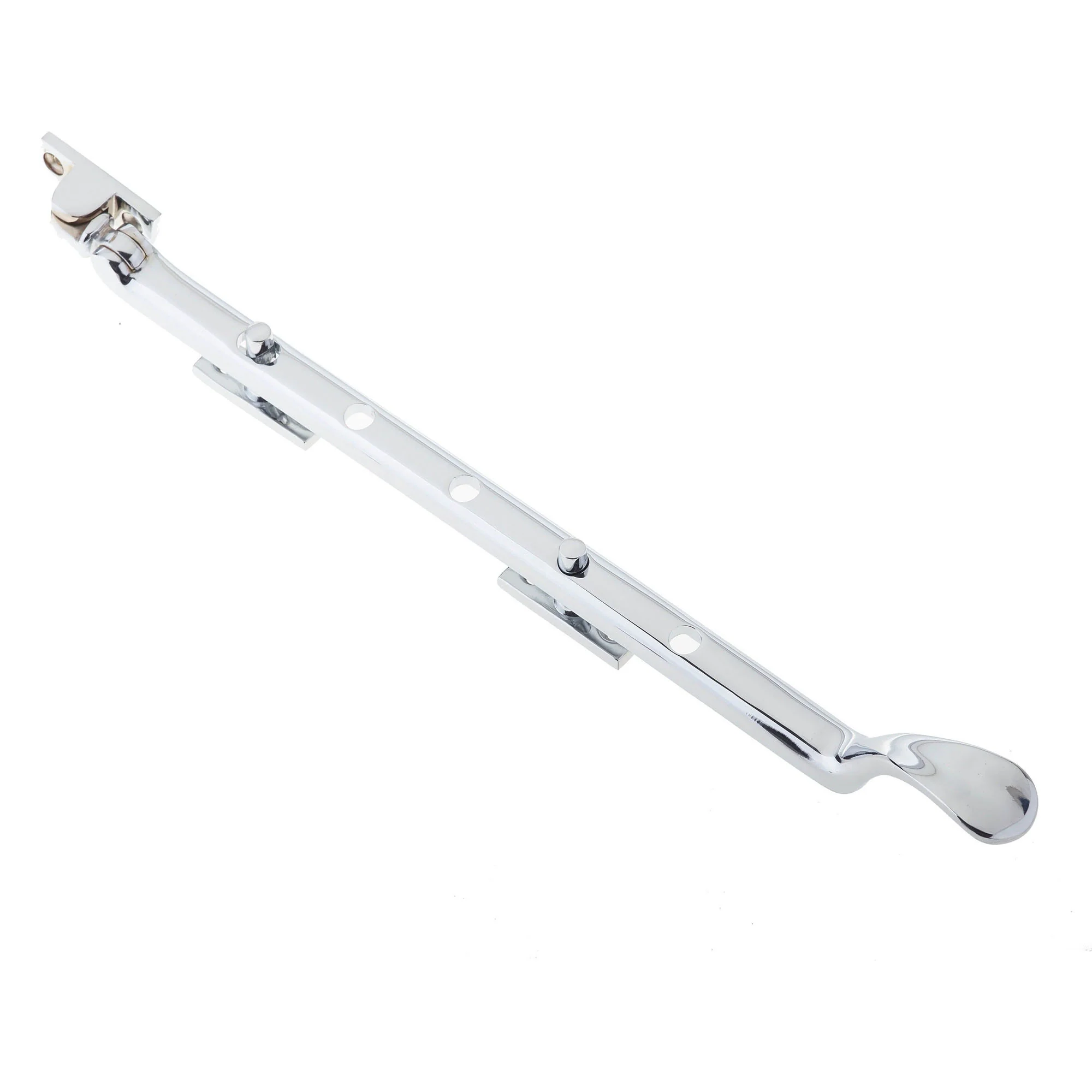 Victorian Casement Window Stay - 305mm - Polished Chrome