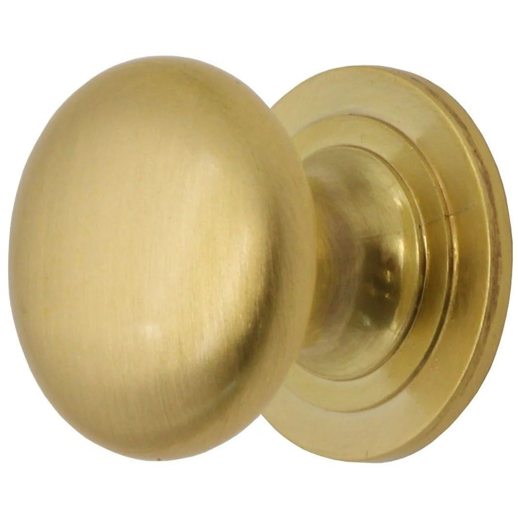 Victorian Cupboard Knob - 32mm - Satin Brass