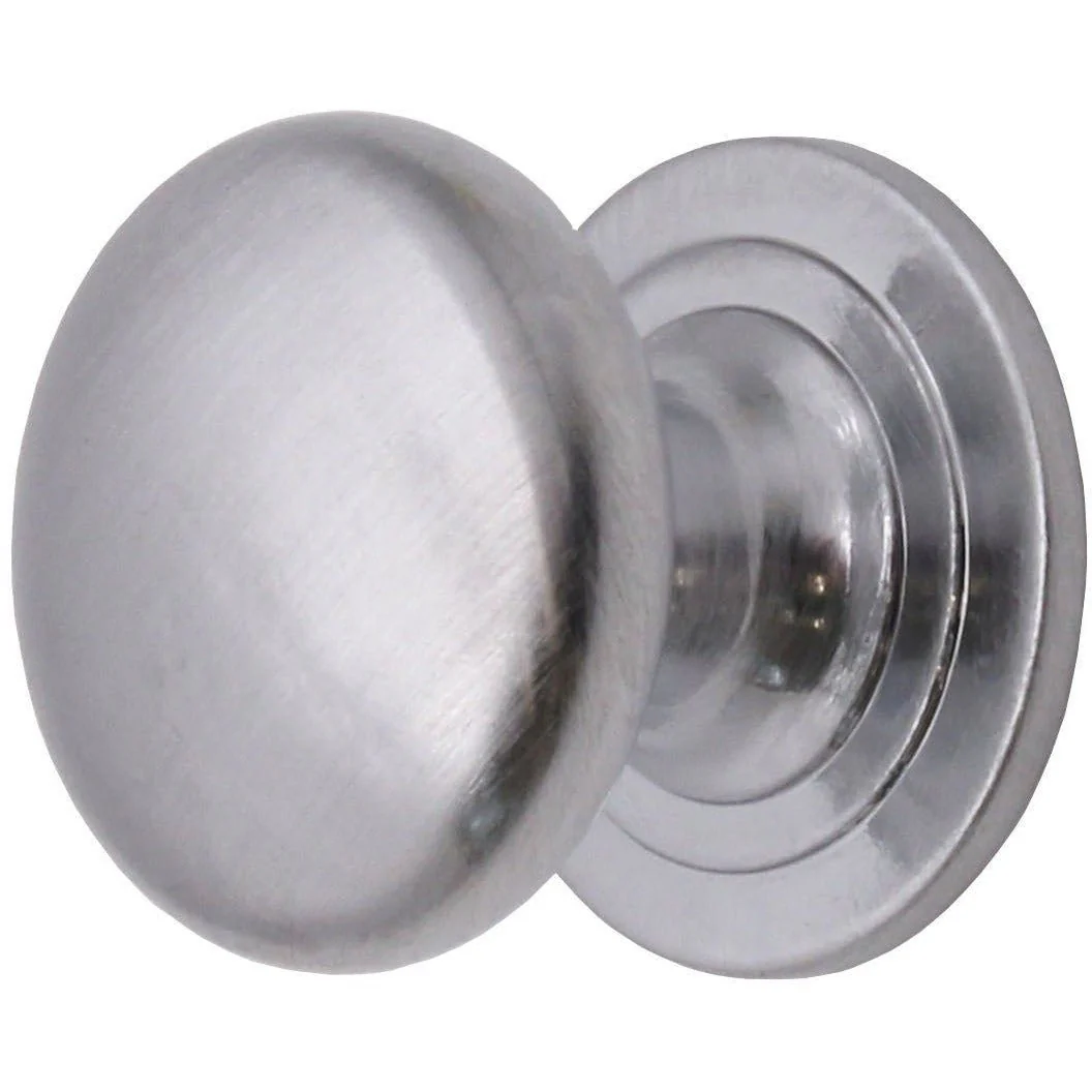 Victorian Cupboard Knob - 38mm - Satin Chrome