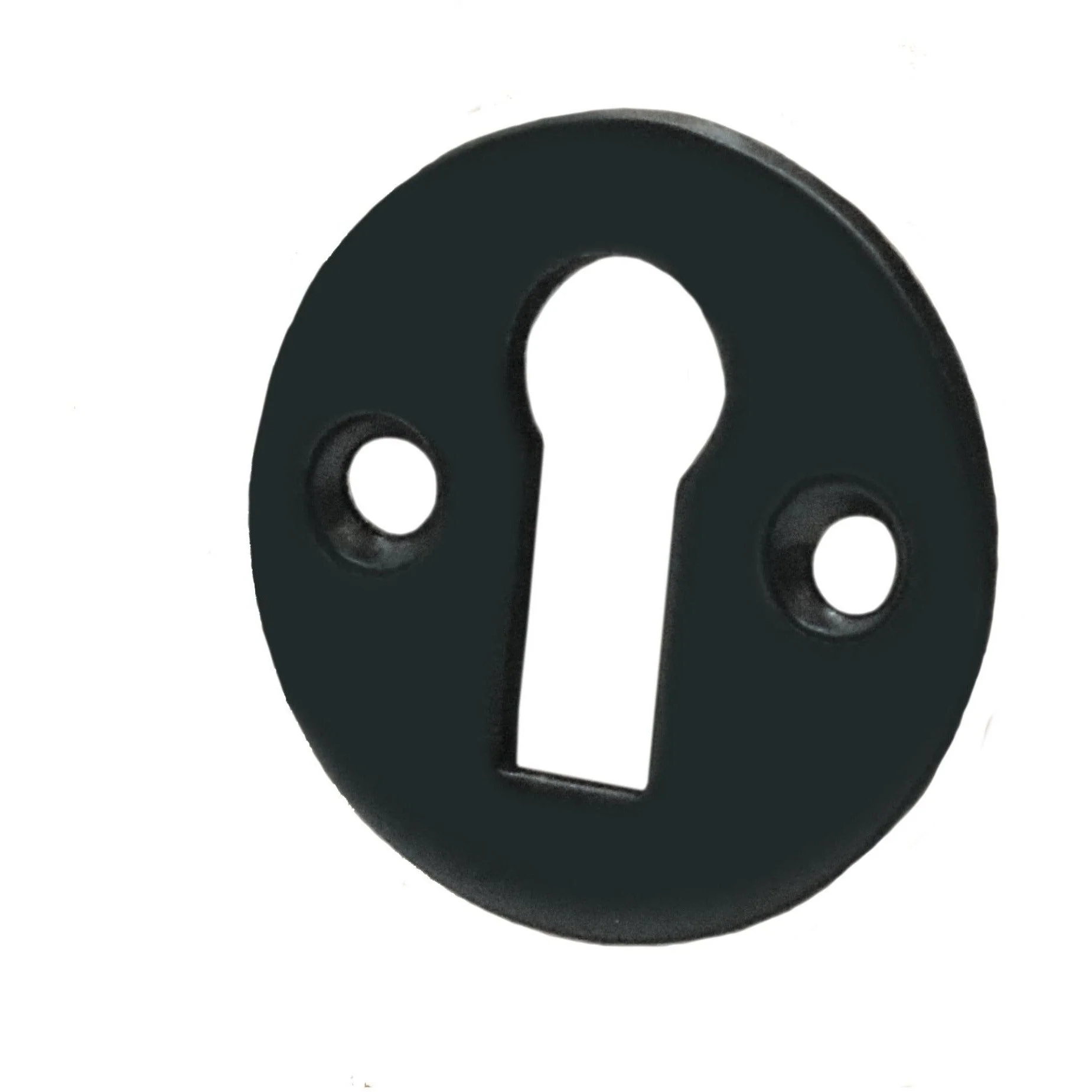 Victorian Keyhole Escutcheon - 32mm - Matt Black