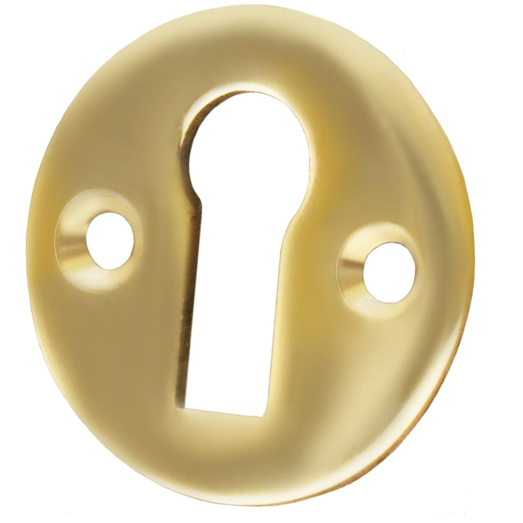 Victorian Keyhole Escutcheon - 32mm - Polished Brass