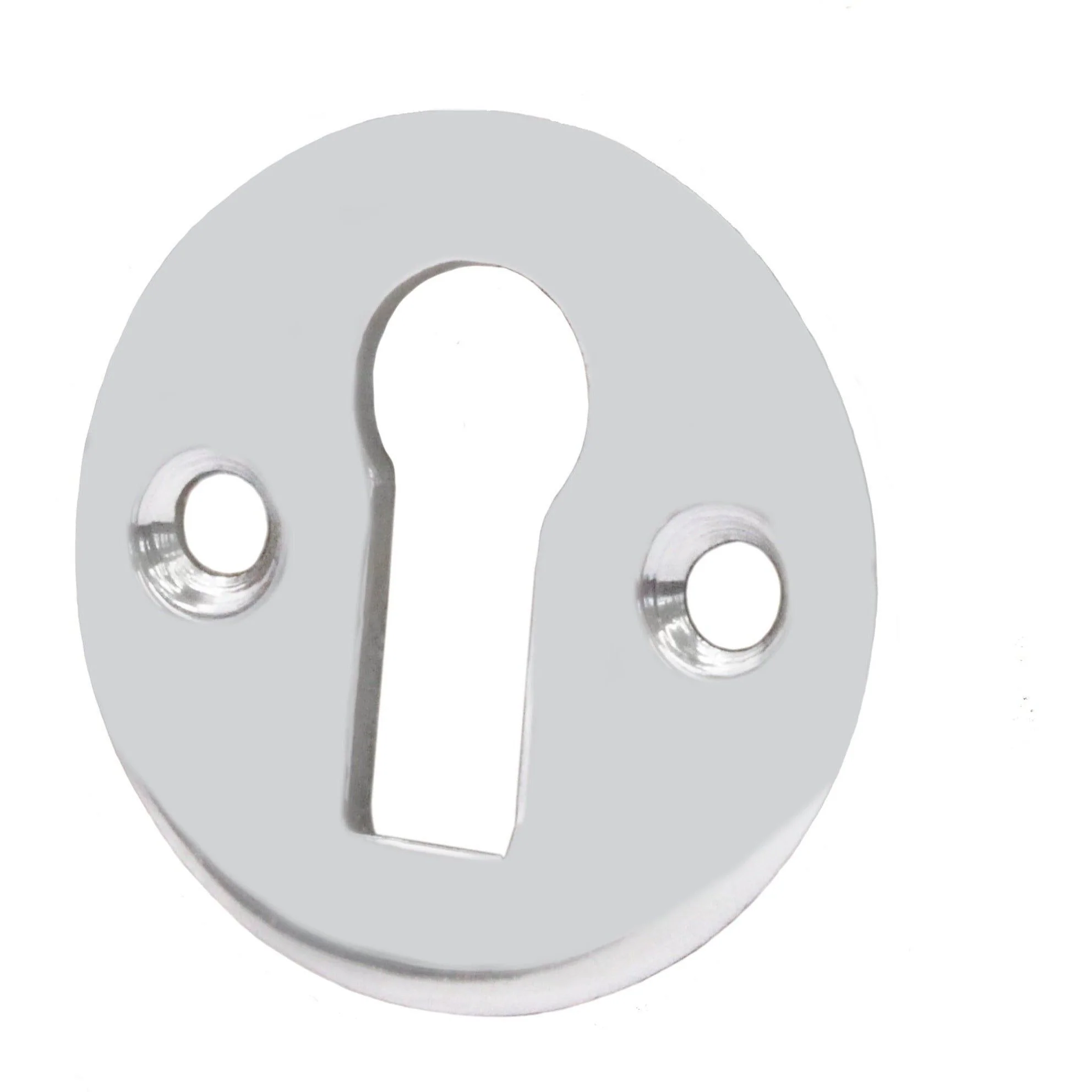 Victorian Keyhole Escutcheon - 32mm - Polished Chrome