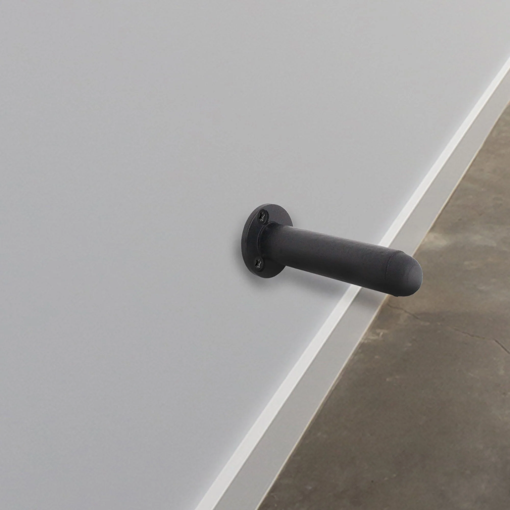 Projection Wall Mounted Door Stop - 90mm - Black Antique Iron - Image 5