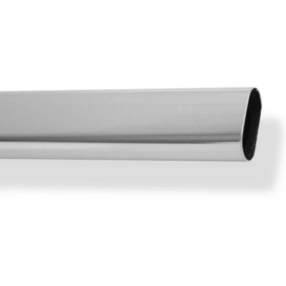 Wardrobe Rail Oval Tube - 30x400mm - Polished Chrome - Image 5