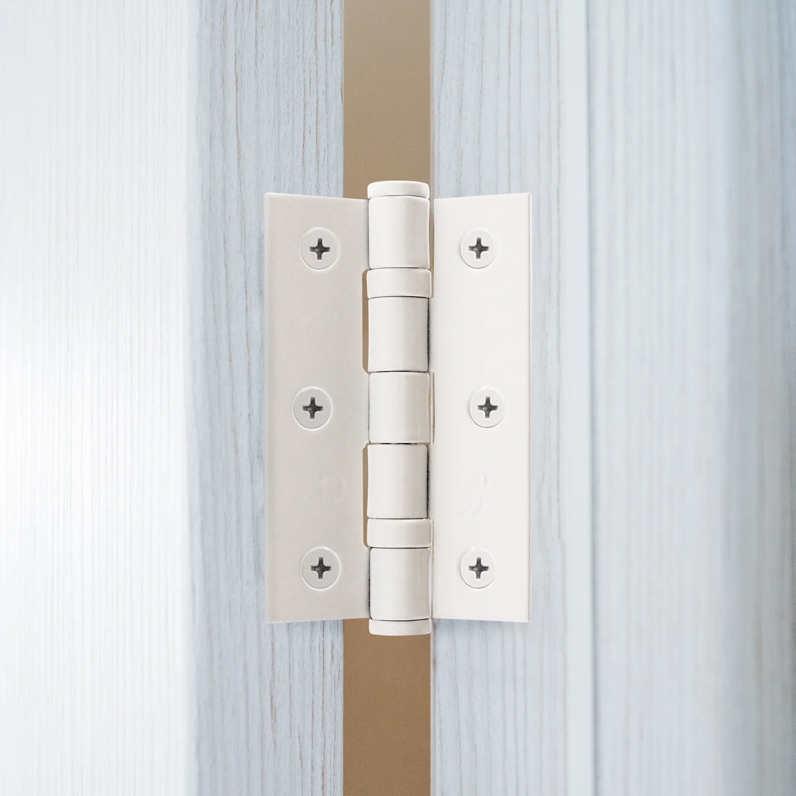 White Fire Door Hinges - 3 Inch/76mm - Grade 7 Steel Ball Bearing - Pair - Image 5