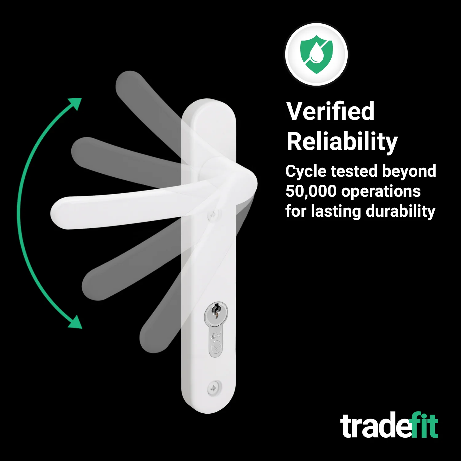 White UPVC Door Handles - 92mm PZ Centres - 122mm Fixing Centres - 212 x 32mm - Image 7
