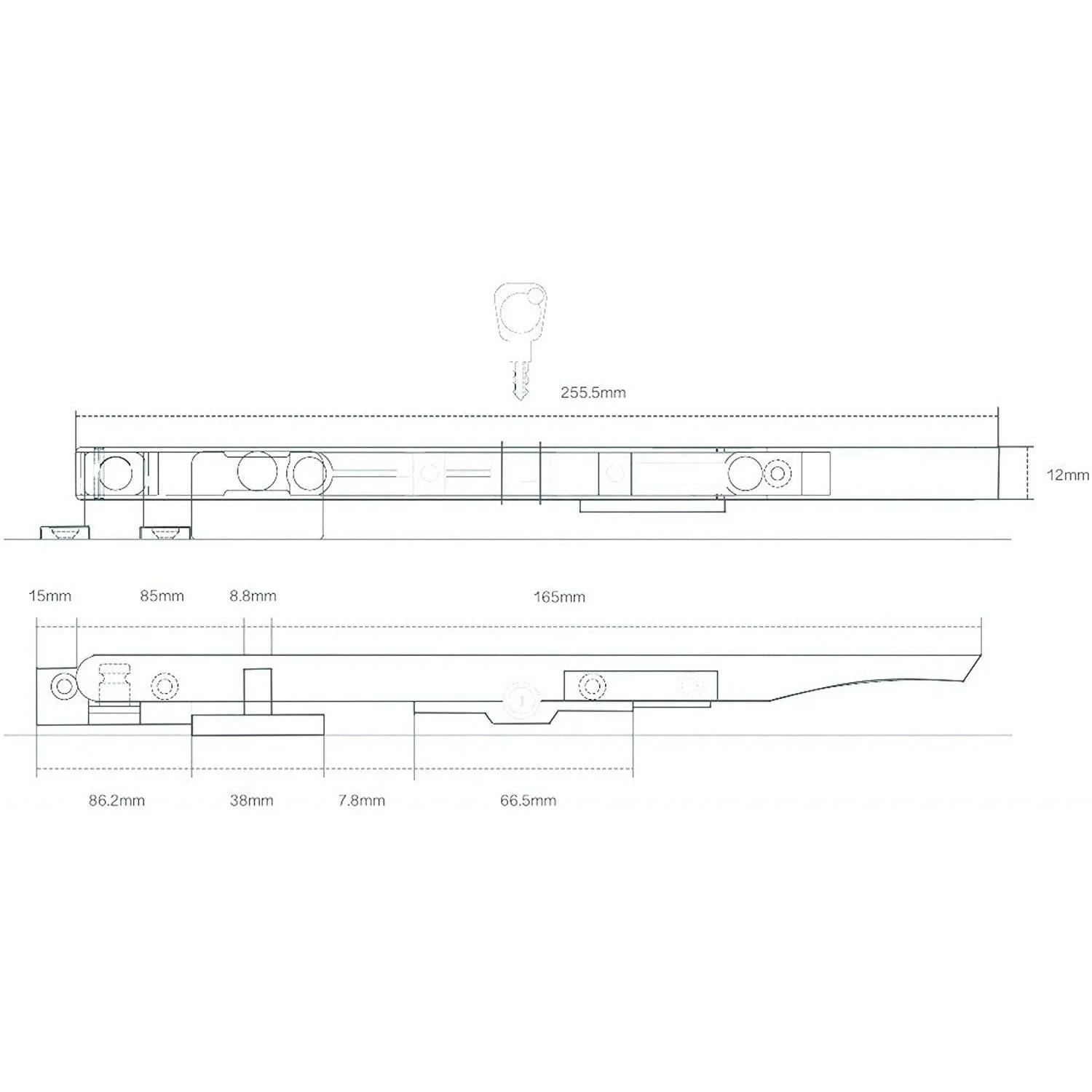 Locking Window Stay - 250mm - Polished Chrome - Image 3