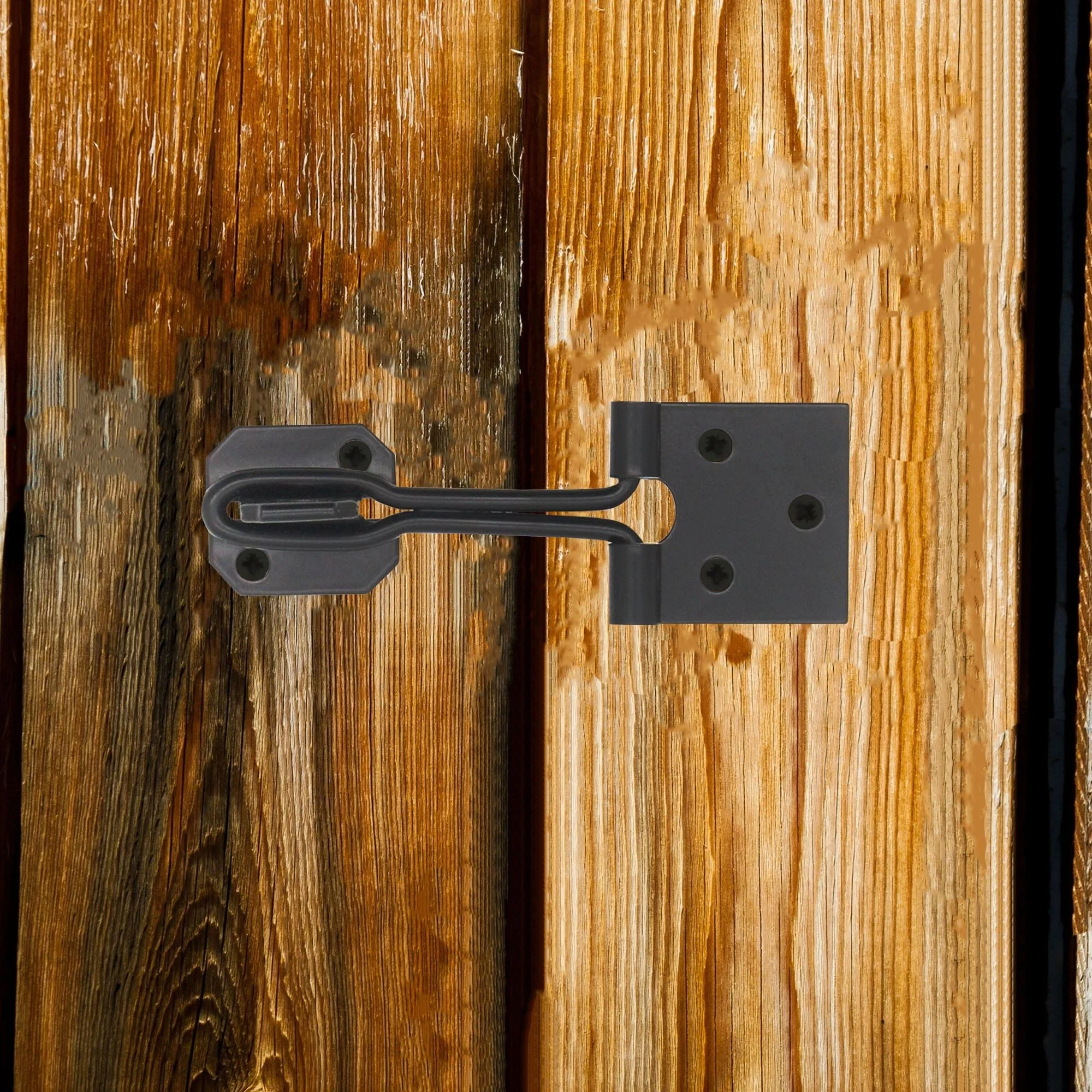 Wire Pattern Hasp & Staple - 4 inch - Black - Image 5
