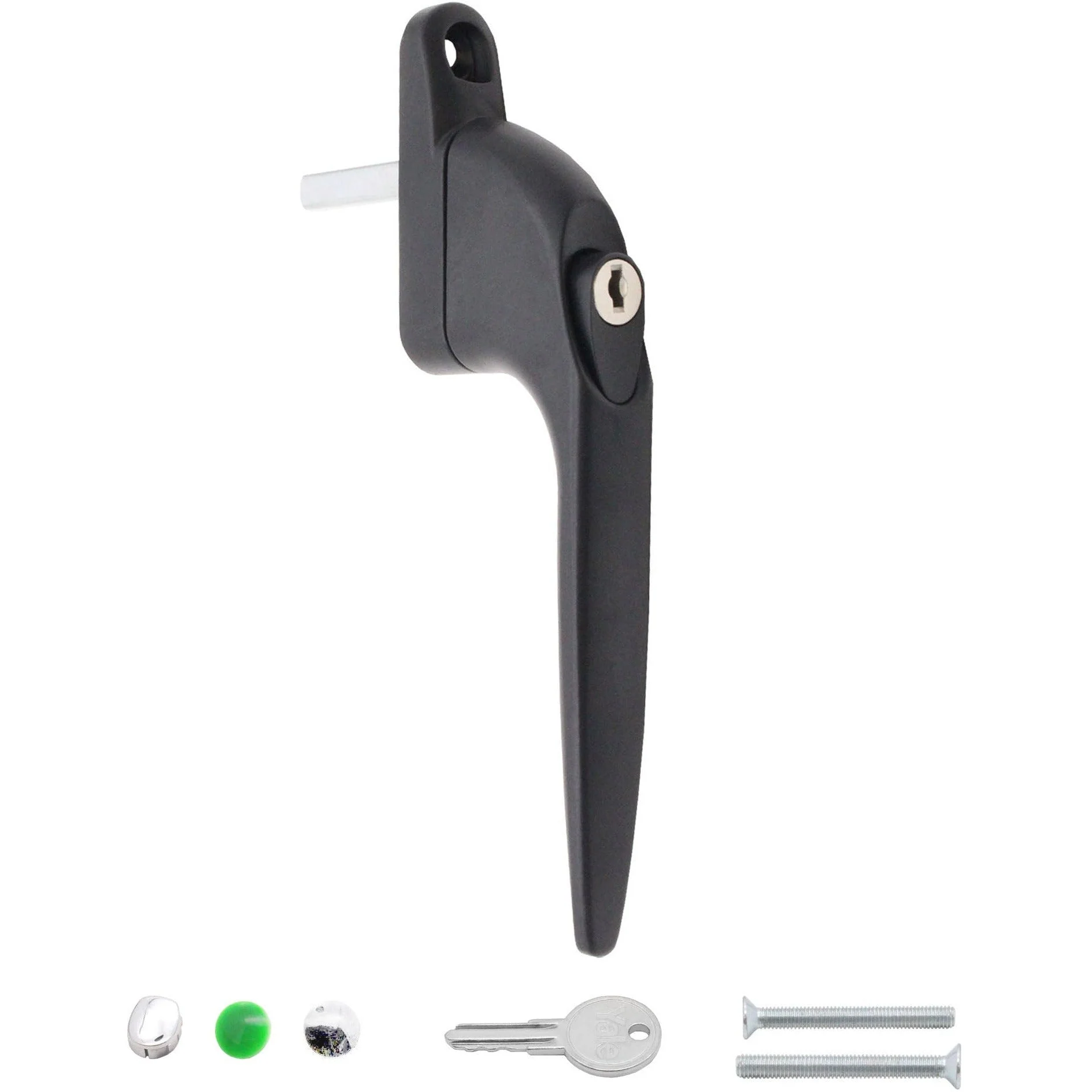 Yale Espagnolette Window Handle Straight - 40mm - Black - Image 2