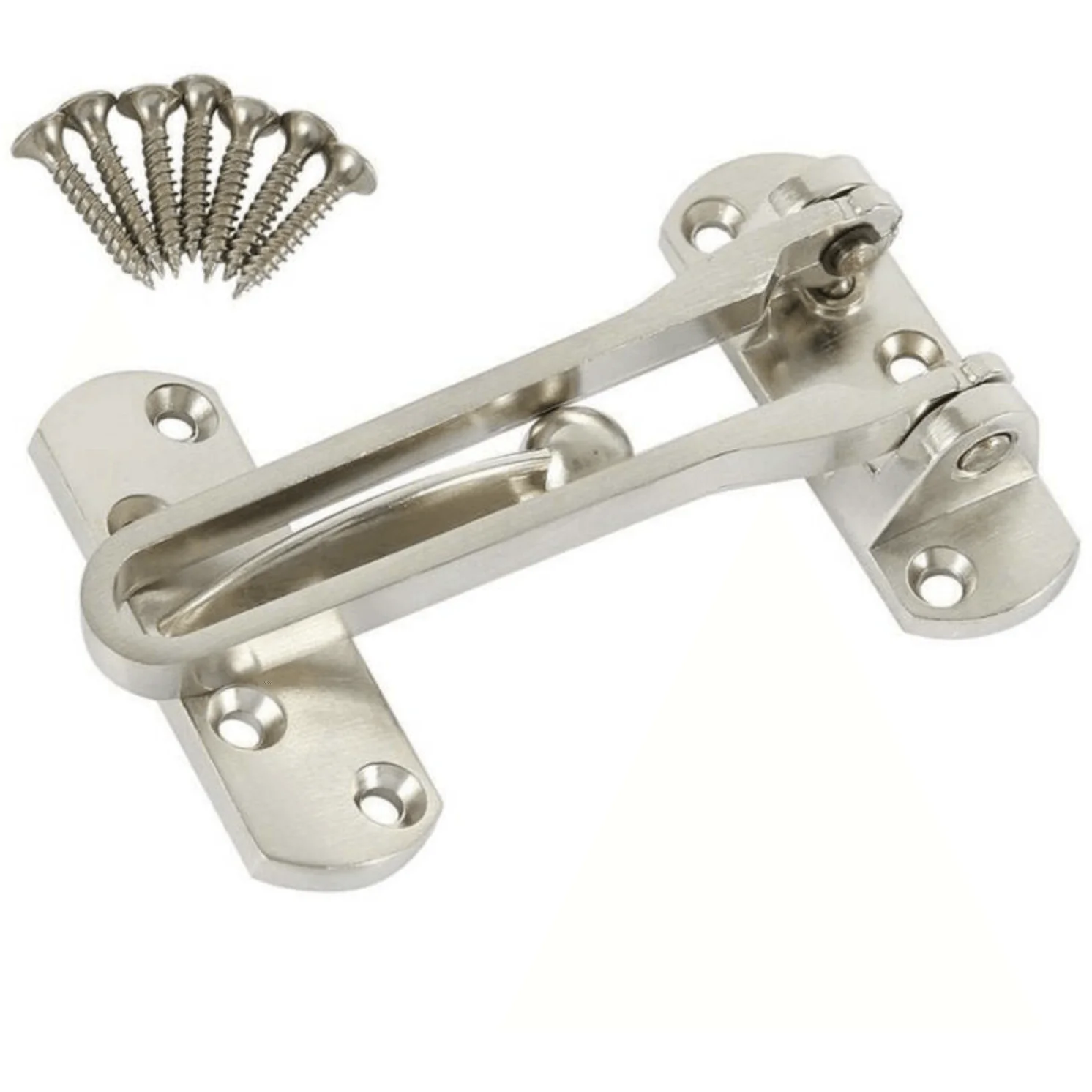 Zinc Diecast Door Restrictor - 2.4 x 3.9 inch - Satin Chrome