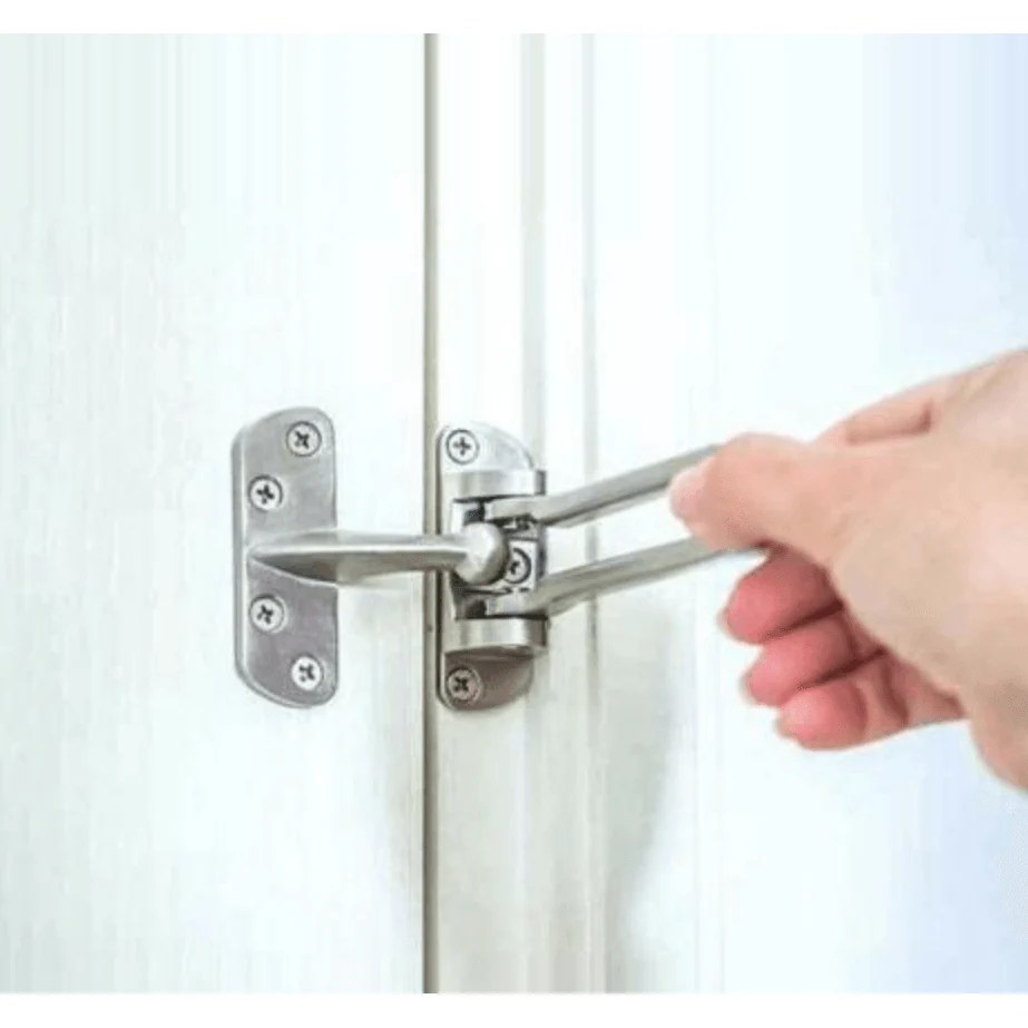 Zinc Diecast Door Restrictor - 2.4 x 3.9 inch - Satin Chrome - Image 5